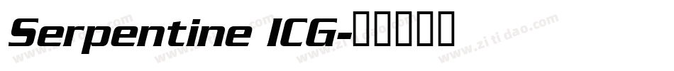 Serpentine ICG字体转换